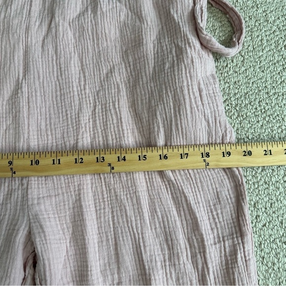 Shinestar pink jumpsuit gauze tie waist Size L - Picture 7 of 11